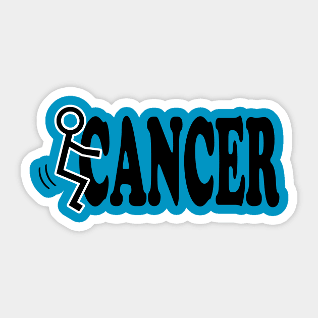 Screw Cancer Sticker by ckandrus